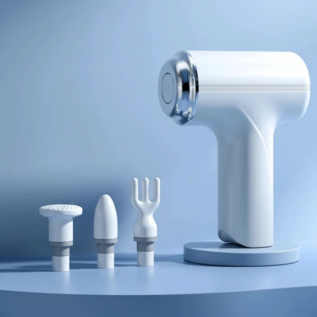 Pistola de Masaje por Vibración Inalámbrica - Masajeador Muscular Portátil para Fitness y Recuperación
